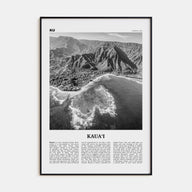 Kauai Travel B&W No 1 Poster