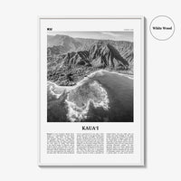 Kauai Print Black and White No 1, Kauai Wall Art, Kauai Poster, Kauai Photo, Kauai Wall Décor, Hawaii, USA, United States, America