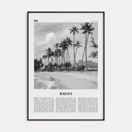 Kauai Travel B&W No 2 Poster