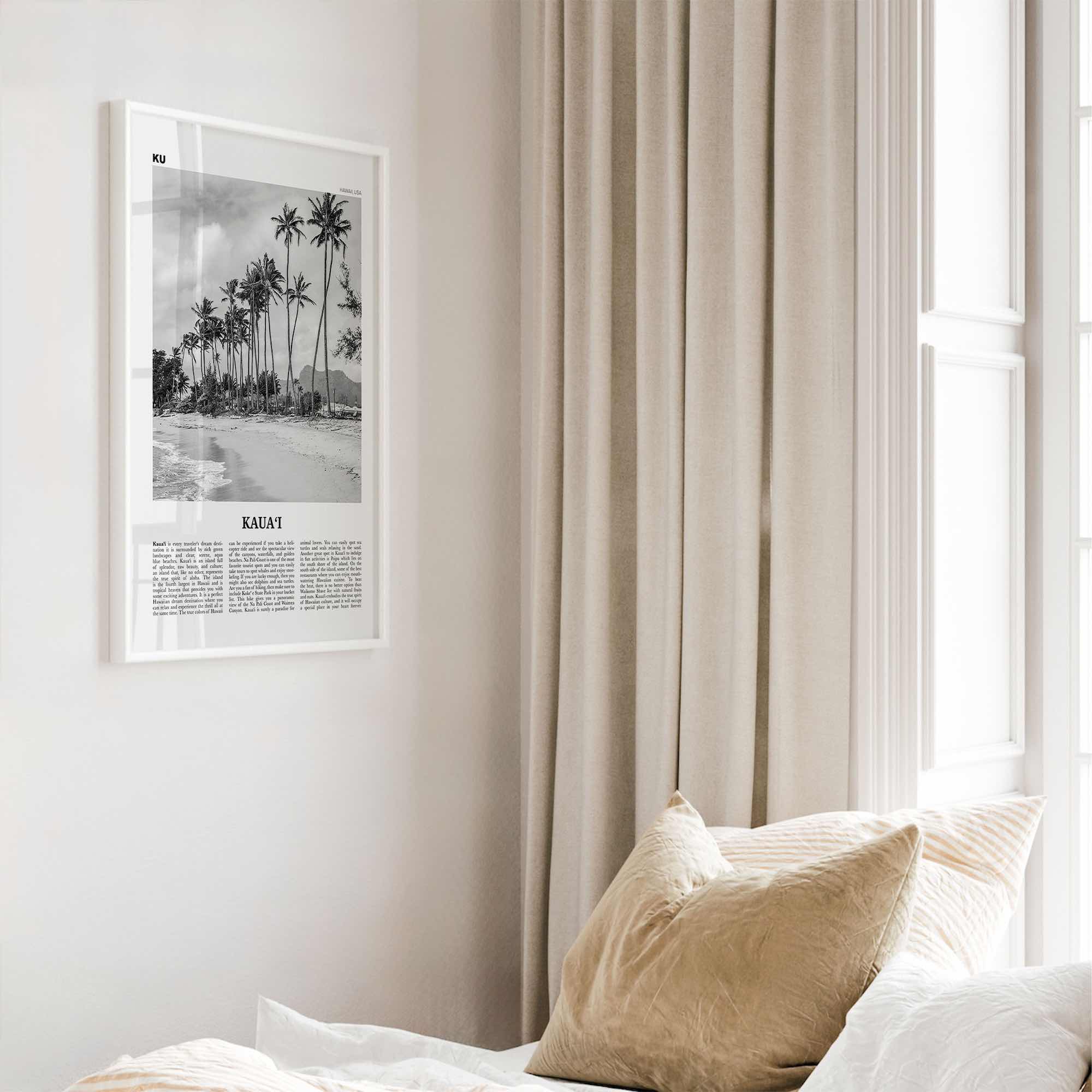 Kauai Print Black and White No 2, Kauai Wall Art, Kauai Poster, Kauai Photo, Kauai Wall Décor, Hawaii, USA, United States, North America