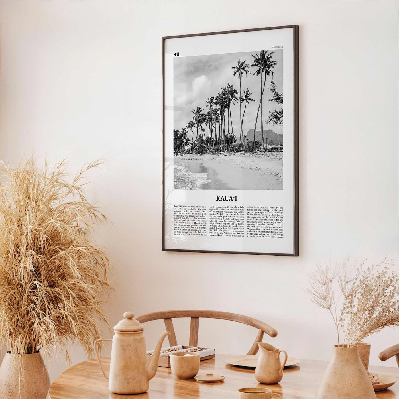 Kauai Print Black and White No 2, Kauai Wall Art, Kauai Poster, Kauai Photo, Kauai Wall Décor, Hawaii, USA, United States, North America