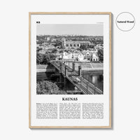 Kaunas Print Black and White, Kaunas Wall Art, Kaunas Poster, Kaunas Photo, Kaunas Wall Décor, Kaunas Map, Lithuania