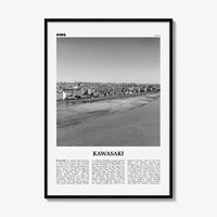 Kawasaki Print Black and White, Kawasaki Wall Art, Kawasaki Poster, Kawasaki Photo, Kawasaki Wall Décor, Kawasaki Map, Japan