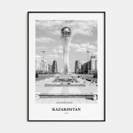 Kazakhstan Portrait B&W Poster