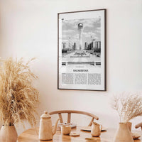 Kazakhstan Print Black and White, Kazakhstan Wall Art, Kazakhstan Poster, Kazakhstan Photo, Қазақстан, Казахстан, Kazakh, Astana, Asia