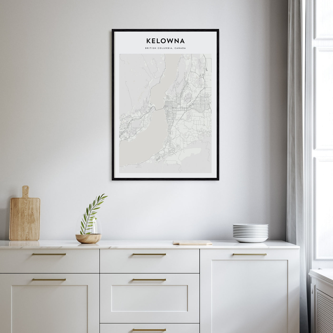 Kelowna Map Portrait Poster