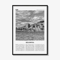 Kelowna Print Black and White, Kelowna Wall Art, Kelowna Poster, Kelowna Photo, Kelowna Wall Décor, Kelowna Map, British Columbia, Canada