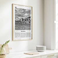 Kelowna Print Black and White, Kelowna Wall Art, Kelowna Poster, Kelowna Photo, Kelowna Wall Décor, Kelowna Map, British Columbia, Canada