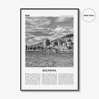 Kelowna Print Black and White, Kelowna Wall Art, Kelowna Poster, Kelowna Photo, Kelowna Wall Décor, Kelowna Map, British Columbia, Canada