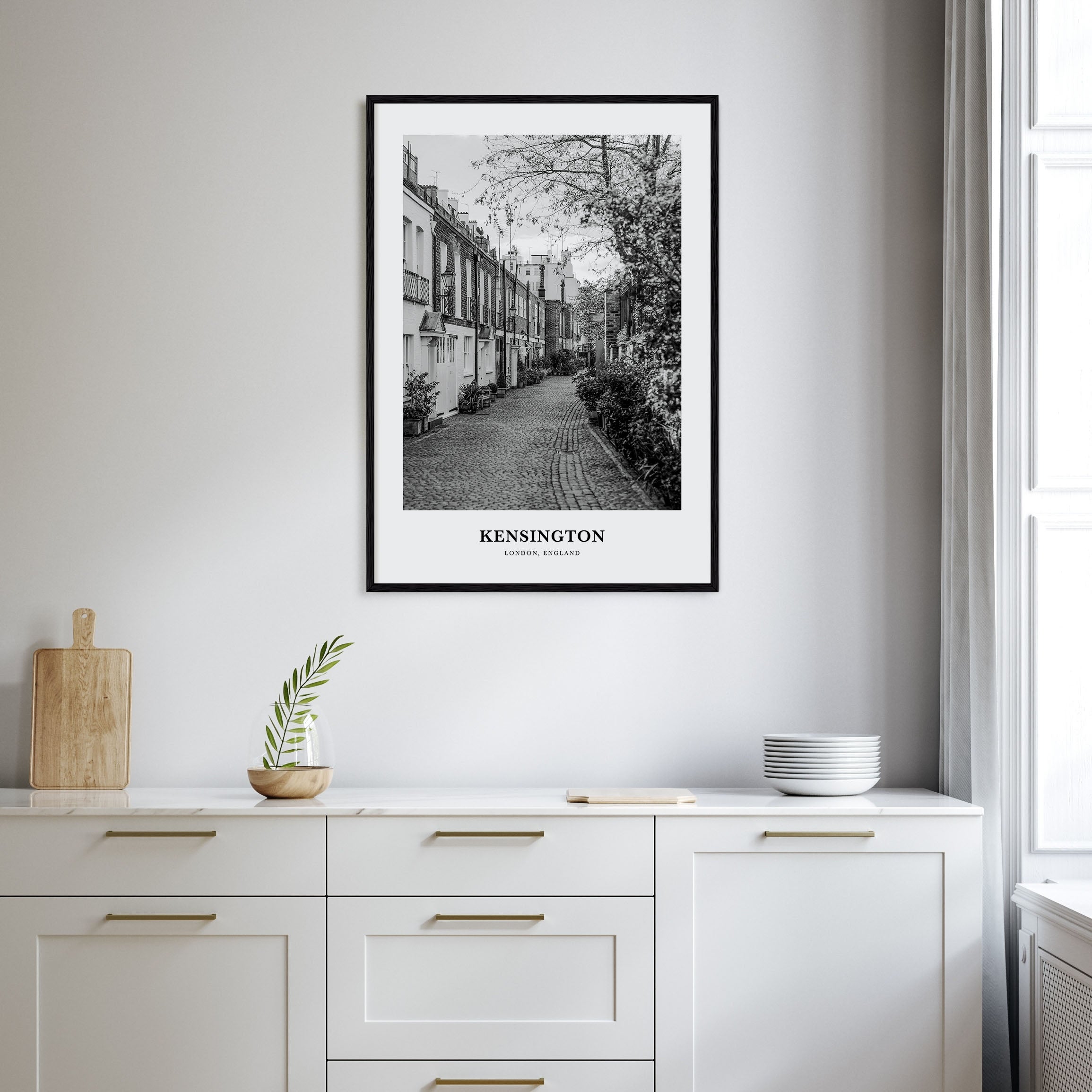 Kensington Portrait B&W Poster