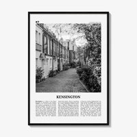 Kensington Print Black and White, Kensington Wall Art, Kensington Poster, Kensington Photo, Kensington Map, London, England, United Kingdom
