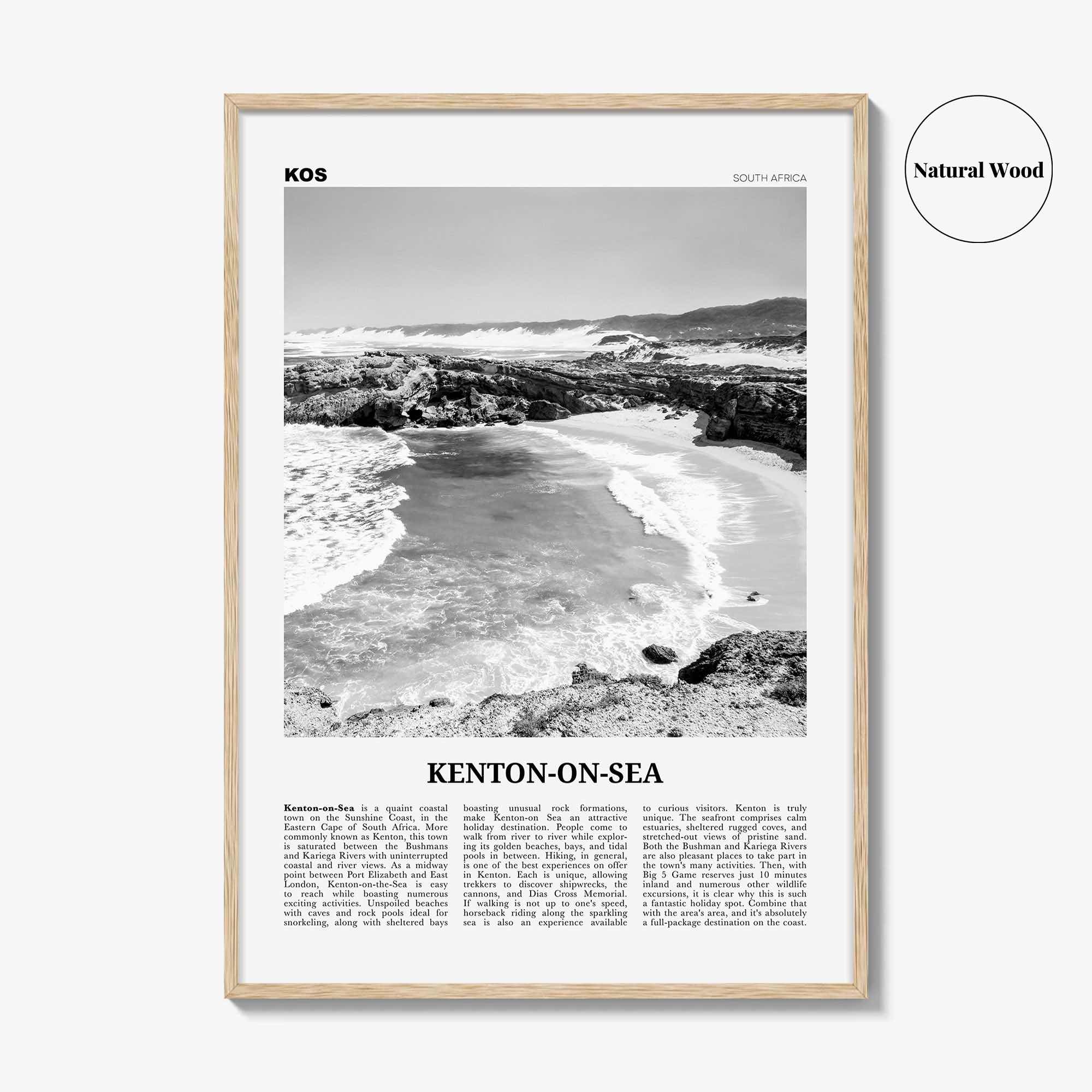 Kenton On Sea Print Black and White, Kenton-on-Sea Art, Kenton-on-Sea Poster, Kenton-on-Sea Photo, Kenton-on-Sea Décor, Kenton-on-Sea Map