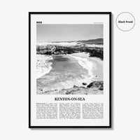 Kenton On Sea Print Black and White, Kenton-on-Sea Art, Kenton-on-Sea Poster, Kenton-on-Sea Photo, Kenton-on-Sea Décor, Kenton-on-Sea Map