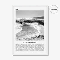 Kenton On Sea Print Black and White, Kenton-on-Sea Art, Kenton-on-Sea Poster, Kenton-on-Sea Photo, Kenton-on-Sea Décor, Kenton-on-Sea Map