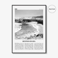 Kenton On Sea Print Black and White, Kenton-on-Sea Art, Kenton-on-Sea Poster, Kenton-on-Sea Photo, Kenton-on-Sea Décor, Kenton-on-Sea Map