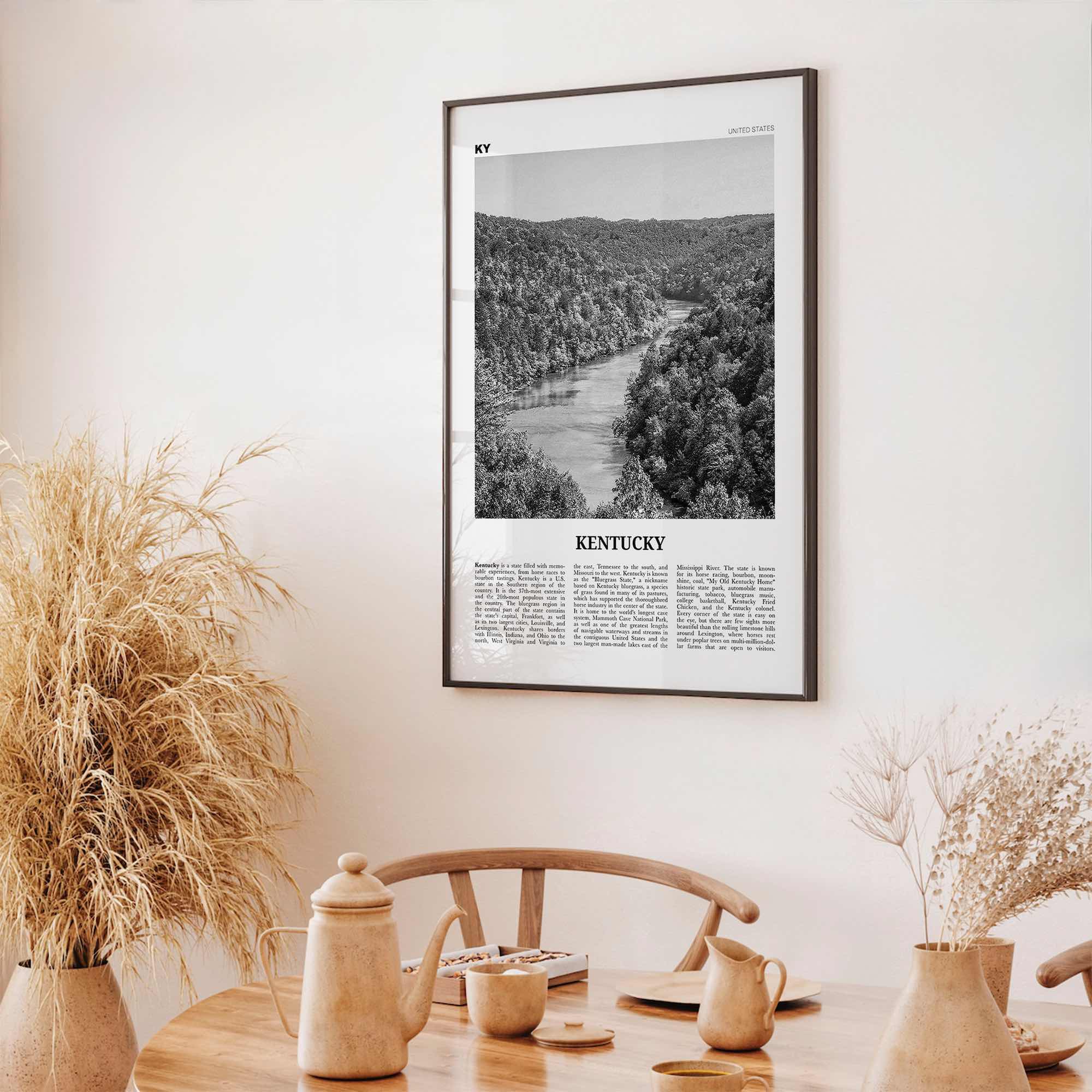 Kentucky Print Black and White No 1, Kentucky Wall Art, Kentucky Poster, Kentucky Photo, Kentucky Wall Decor, USA, United States