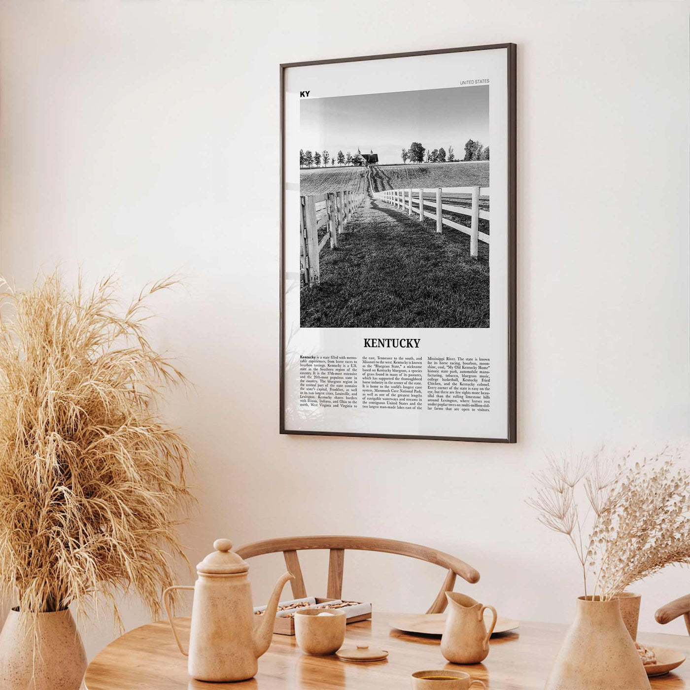 Kentucky Print Black and White No 2, Kentucky Wall Art, Kentucky Poster, Kentucky Photo, Kentucky Wall Décor, Kentucky Map