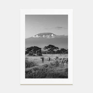 Kenya Photo B&W Poster