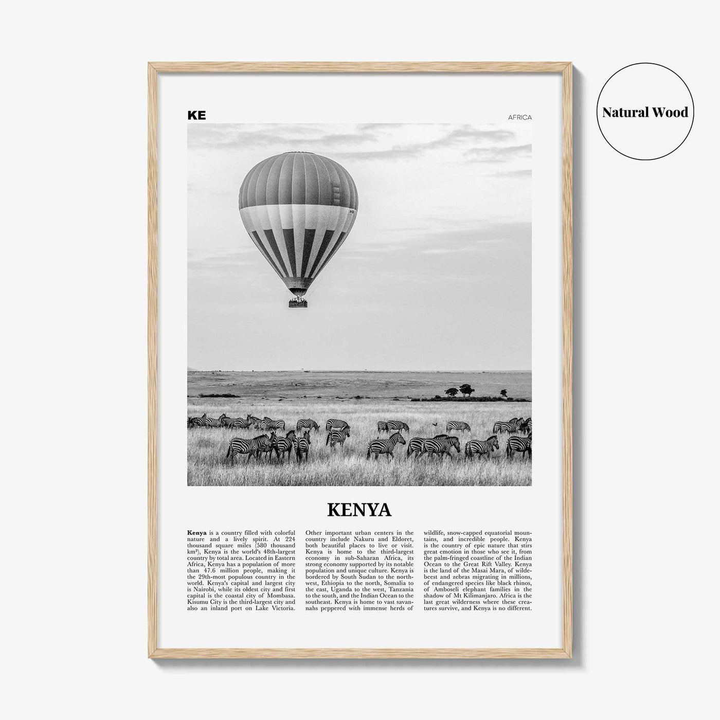 Kenya Print Black and White, Kenya Wall Art, Kenya Poster, Kenya Photo, Kenya Wall Decor, Nairobi, Mombasa, Kenyan, Africa