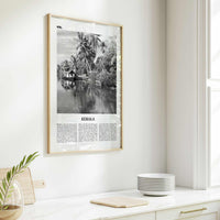 Kerala Print Black and White, Kerala Wall Art, Kerala Poster, Kerala Photo, Kerala Wall Décor, India