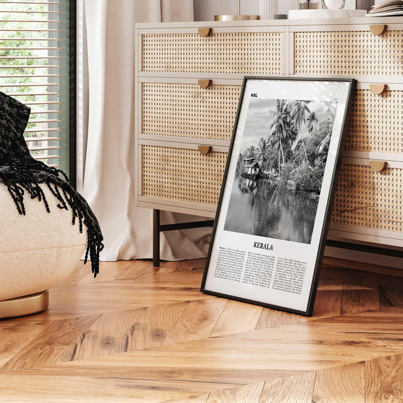 Kerala Print Black and White, Kerala Wall Art, Kerala Poster, Kerala Photo, Kerala Wall Décor, India