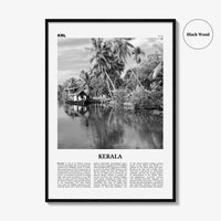 Kerala Print Black and White, Kerala Wall Art, Kerala Poster, Kerala Photo, Kerala Wall Décor, India