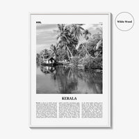 Kerala Print Black and White, Kerala Wall Art, Kerala Poster, Kerala Photo, Kerala Wall Décor, India