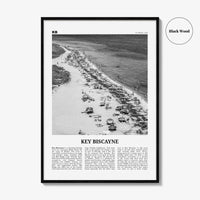 Key Biscayne Print Black and White, Key Biscayne Wall Art, Key Biscayne Poster, Key Biscayne Photo, Key Biscayne Wall Décor, Florida, USA