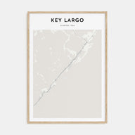 Key Largo Map Portrait Poster