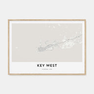 Key West Map Landscape Poster