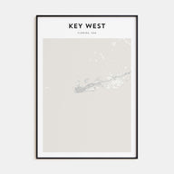 Key West Map Portrait Poster