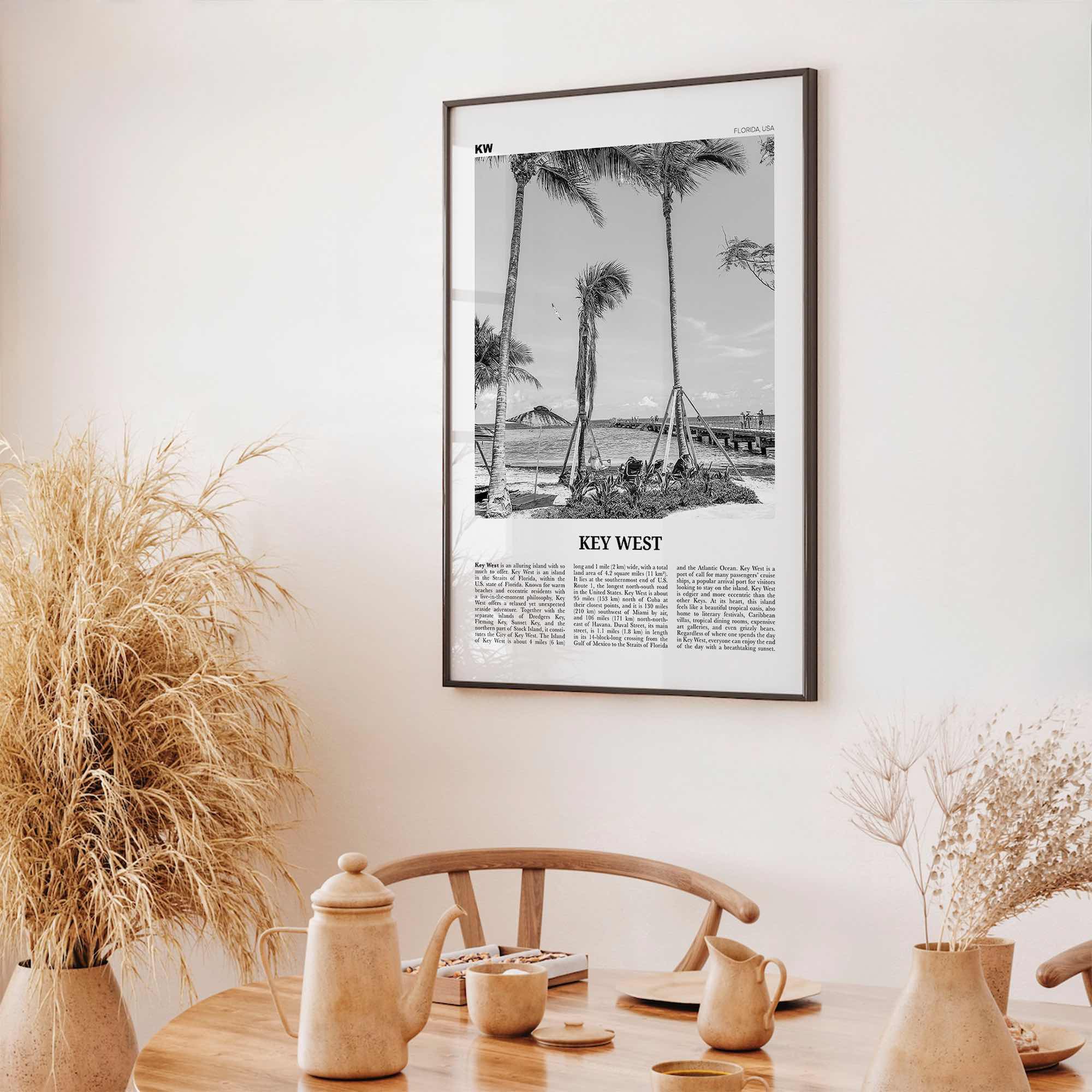 Key West Print Black and White No 1, Key West Wall Art, Key West Poster, Key West Photo, Key West, Florida, USA, United States, America