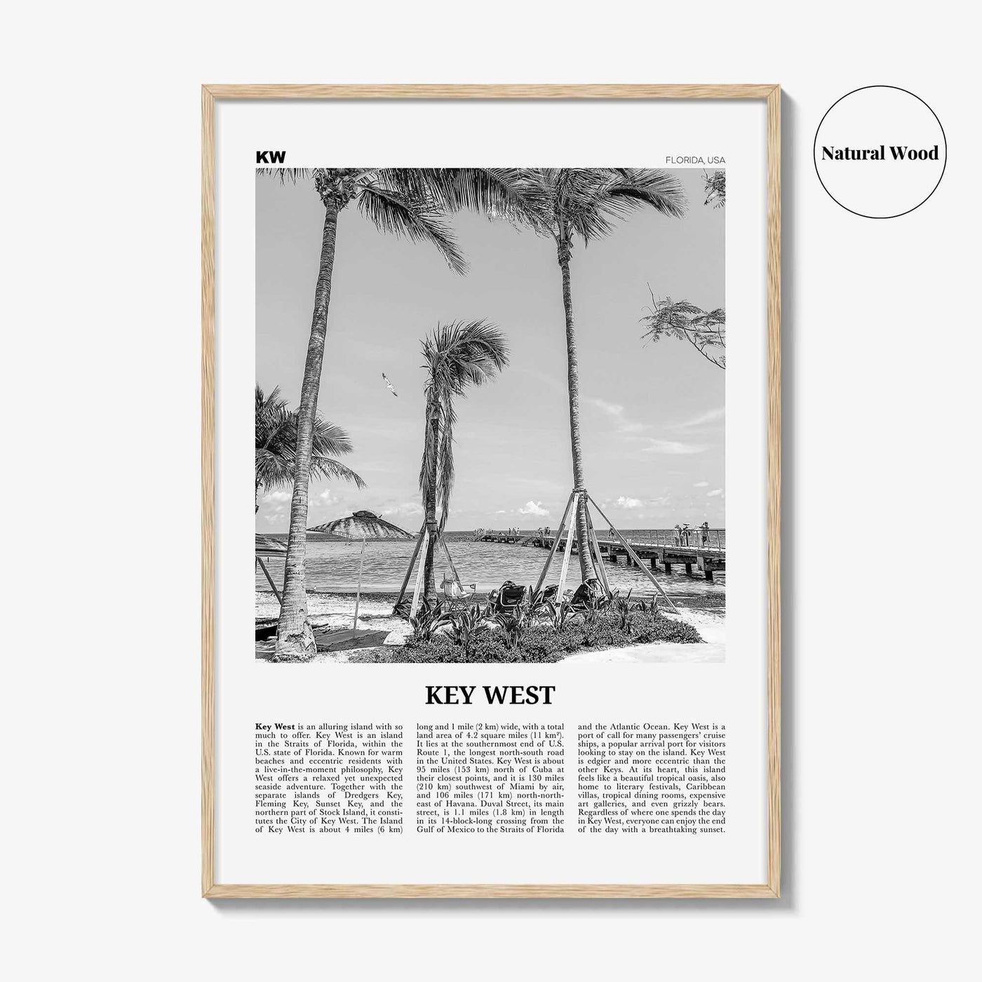 Key West Print Black and White No 1, Key West Wall Art, Key West Poster, Key West Photo, Key West, Florida, USA, United States, America