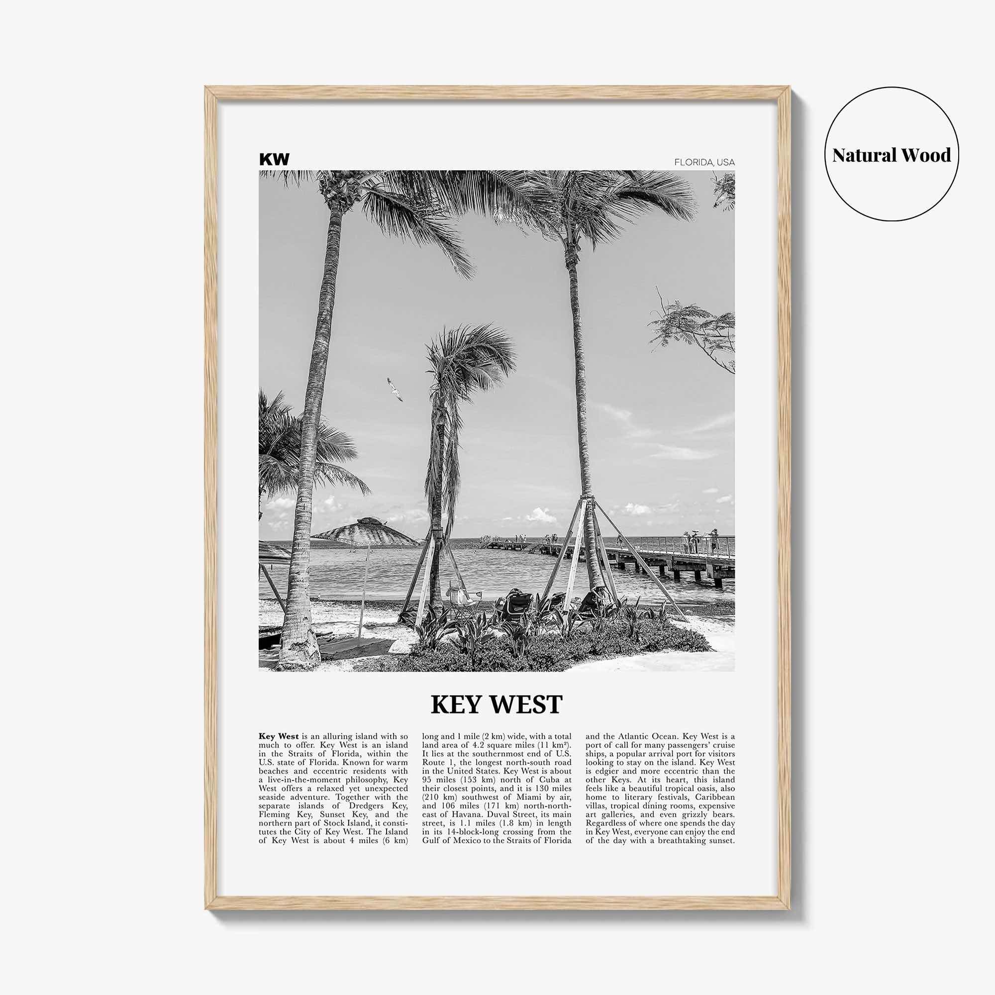 Key West Print Black and White No 1, Key West Wall Art, Key West Poster, Key West Photo, Key West, Florida, USA, United States, America