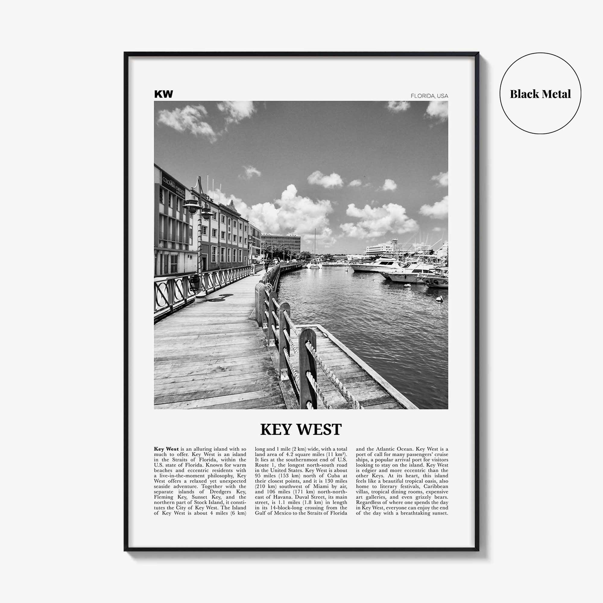 Key West Print Black and White No 2, Key West Wall Art, Key West Poster, Key West Photo, Key West, Florida, USA, United States, America