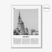 Kharkiv Print Black and White, Kharkiv Wall Art, Kharkiv Poster, Kharkiv Photo, Kharkiv Wall Décor, Kharkiv Map, Ukraine