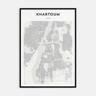 Khartoum Map Portrait Poster