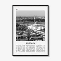 Khartoum Print Black and White, Khartoum Wall Art, Khartoum Poster, Khartoum Photo, Khartoum Wall Décor, Khartoum Map, Sudan