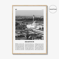 Khartoum Print Black and White, Khartoum Wall Art, Khartoum Poster, Khartoum Photo, Khartoum Wall Décor, Khartoum Map, Sudan