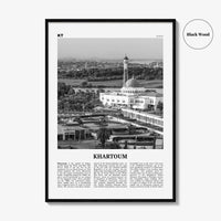 Khartoum Print Black and White, Khartoum Wall Art, Khartoum Poster, Khartoum Photo, Khartoum Wall Décor, Khartoum Map, Sudan