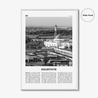 Khartoum Print Black and White, Khartoum Wall Art, Khartoum Poster, Khartoum Photo, Khartoum Wall Décor, Khartoum Map, Sudan