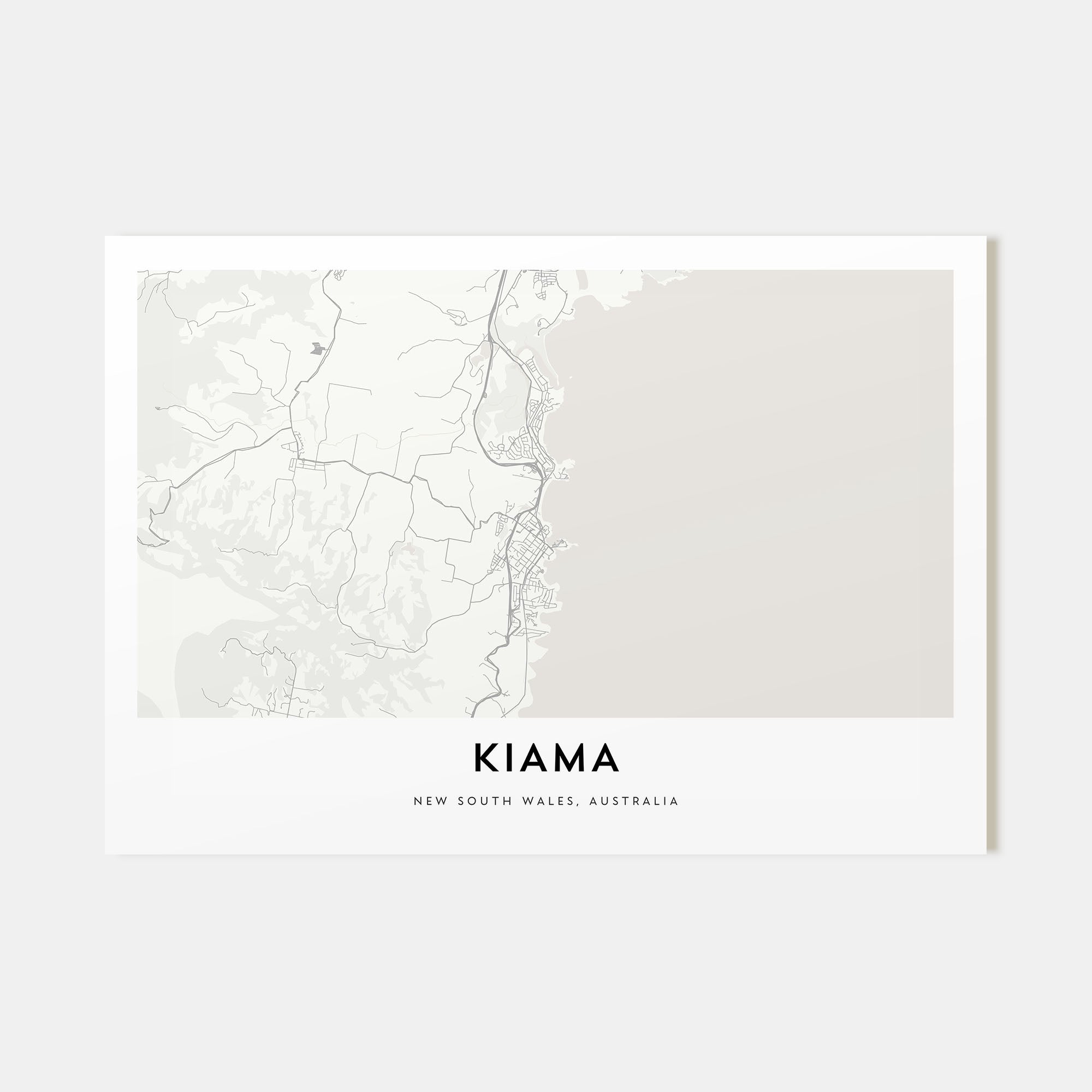 Kiama Map Landscape Poster