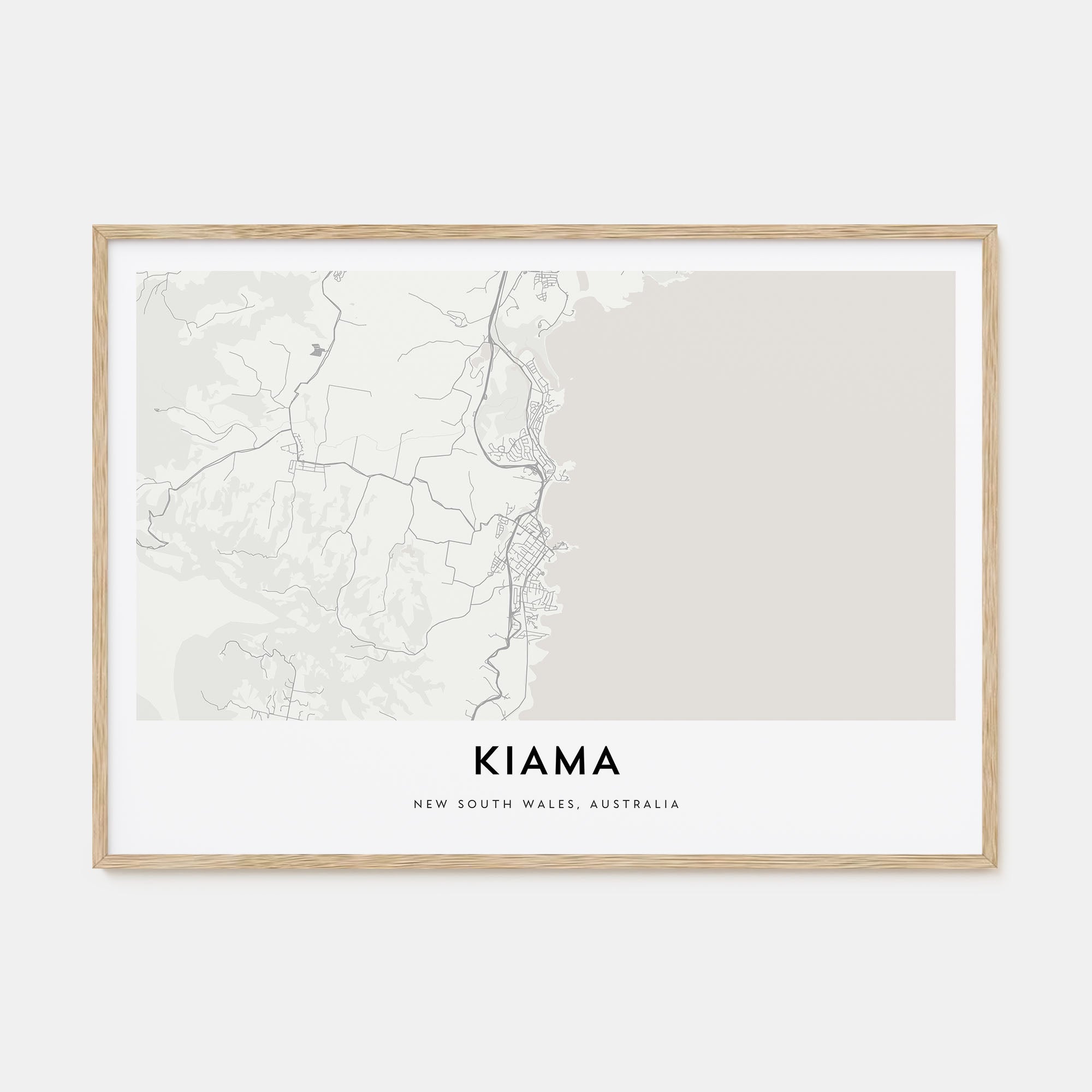 Kiama Map Landscape Poster