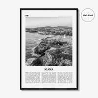 Kiama Print Black and White, Kiama Wall Art, Kiama Poster, Kiama Photo, Kiama Wall Décor, New South Wales, Australia