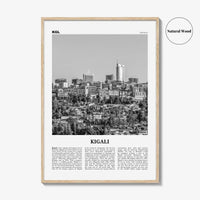 Kigali Print Black and White, Kigali Wall Art, Kigali Poster, Kigali Photo, Kigali Wall Décor, Rwanda, Africa