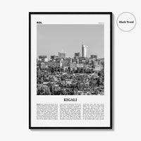Kigali Print Black and White, Kigali Wall Art, Kigali Poster, Kigali Photo, Kigali Wall Décor, Rwanda, Africa