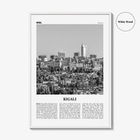 Kigali Print Black and White, Kigali Wall Art, Kigali Poster, Kigali Photo, Kigali Wall Décor, Rwanda, Africa