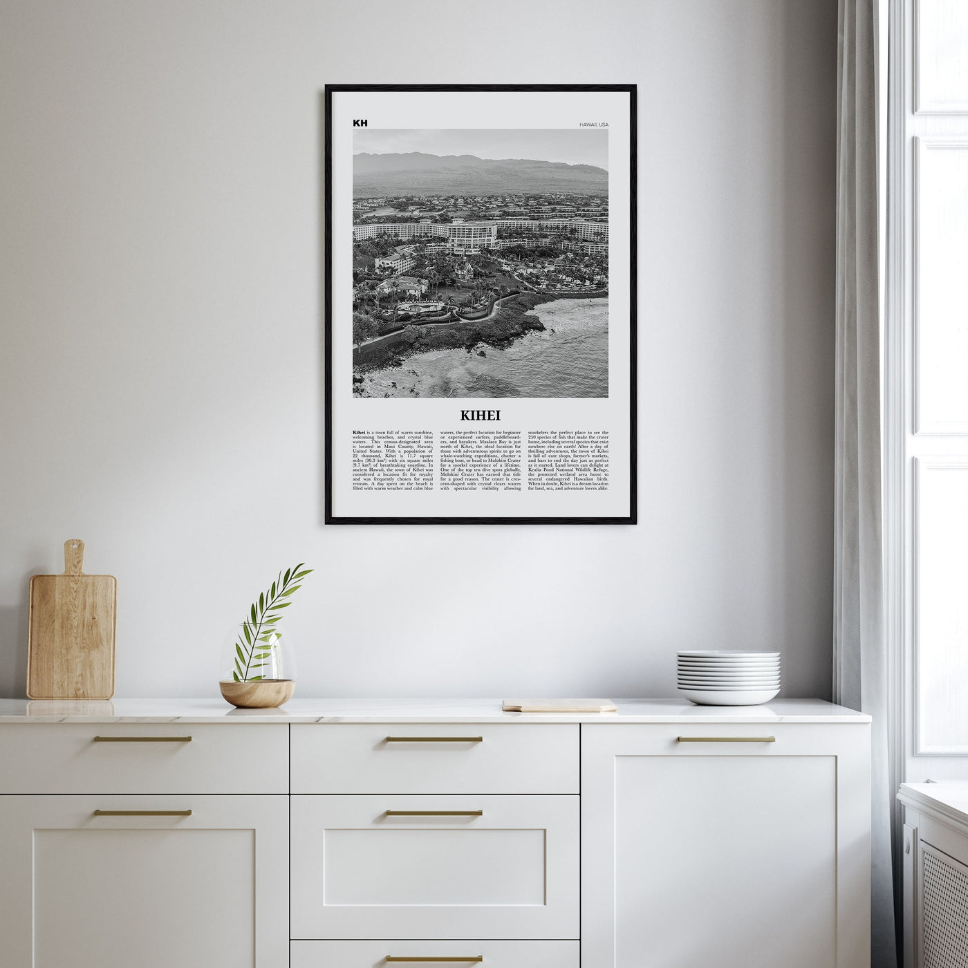 Kihei Travel B&W Poster