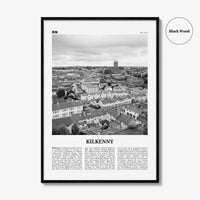 Kilkenny Print Black and White, Kilkenny Wall Art, Kilkenny Poster, Kilkenny Photo, Kilkenny Wall Décor, Kilkenny Map, Ireland