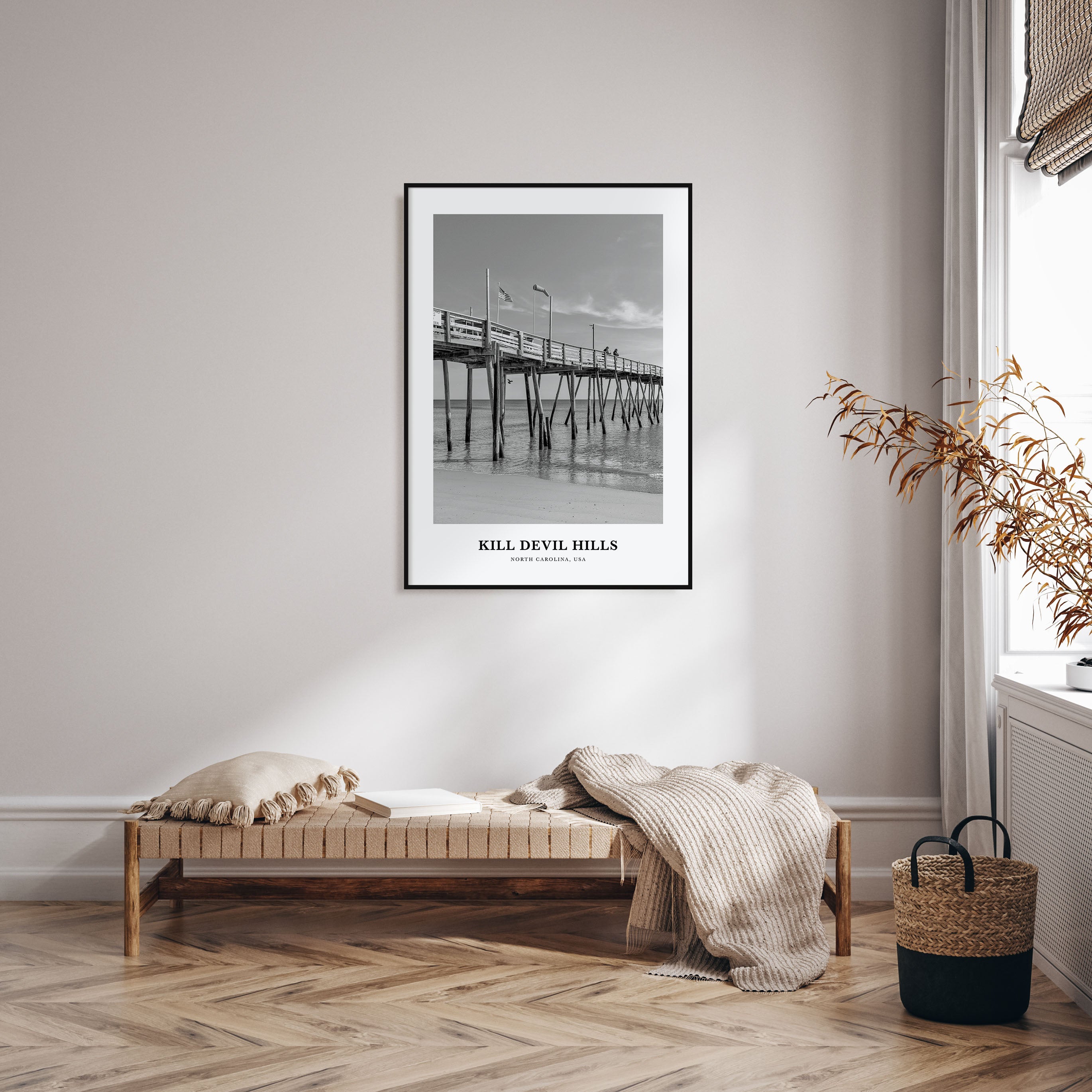 Kill Devil Hills Portrait B&W Poster